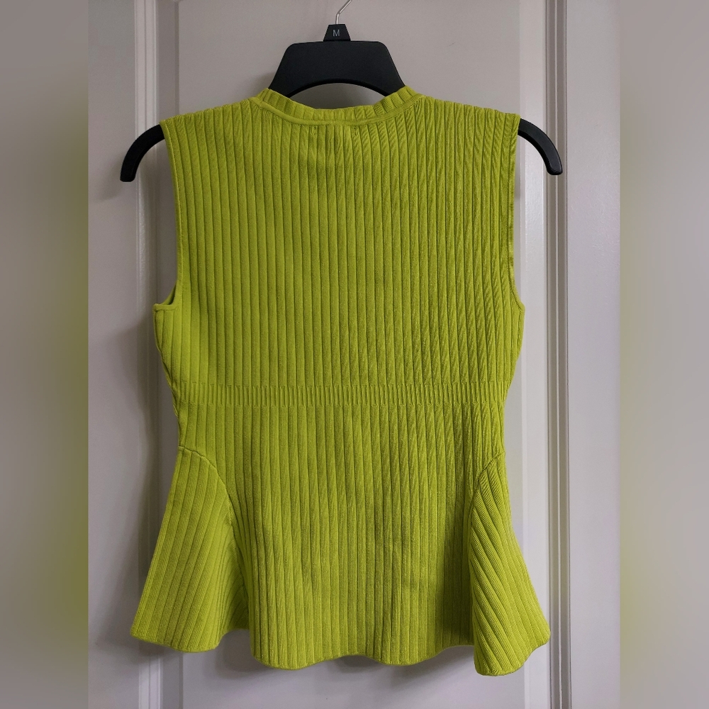 NWT Halogen Vibrant Green Peplum Sweater Top - Picture 8 of 8